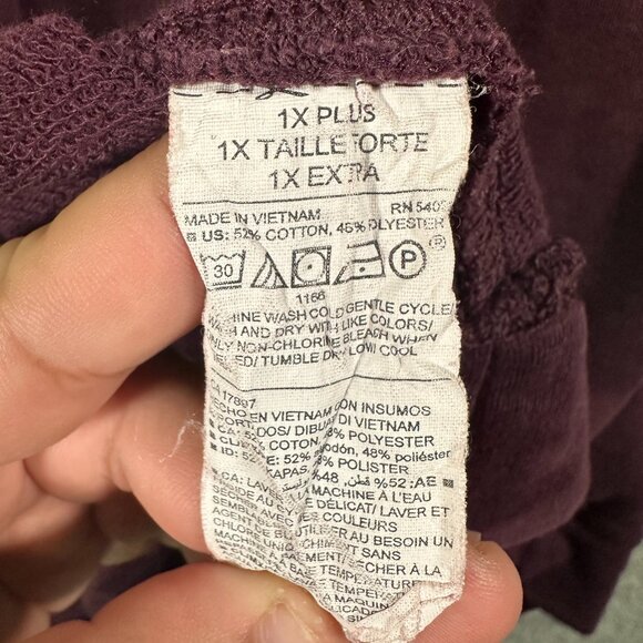 Old Navy Relaxed French-Terry Keyhole-Back Sweatshirt for Women Plus Size - Picture 10 of 11